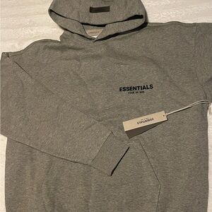 Brand New Size Small Essentials Fear Of God Dark Oatmeal Hoodie